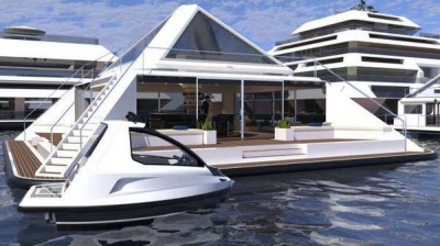 Дизайнер предложил жить на воде в домах-кораблях