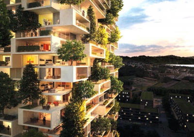 В Швейцарии построят 117-метровый жилой дом, покрытый деревьями